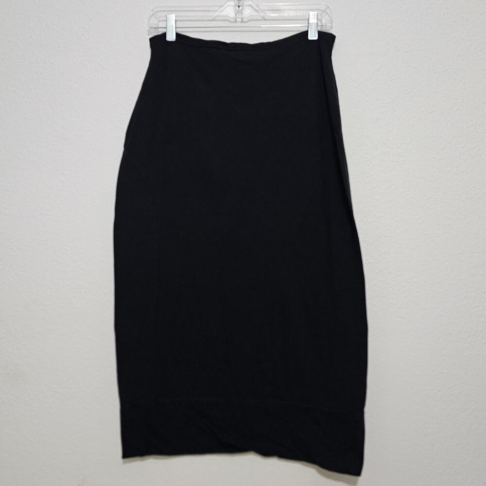 Lilith Black Jersey Knit Skirt Women Fitted Basic Layering Piece Women large